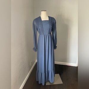 [Orange Creek] cornflower Swiss dot lace maxi

Pre loved 
Excellent condition